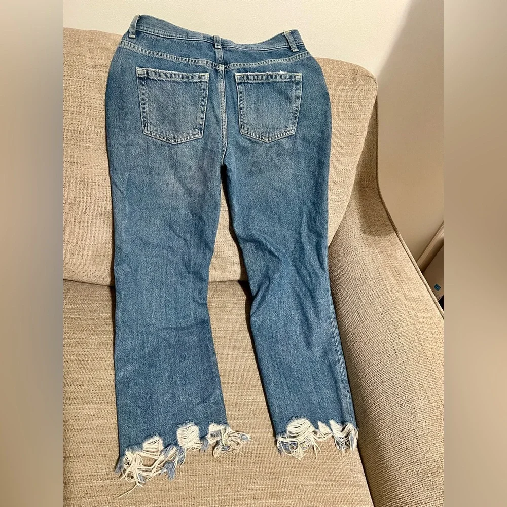 We The Free Free People‎ Jeans Button Fly Distressed Hem Size 25